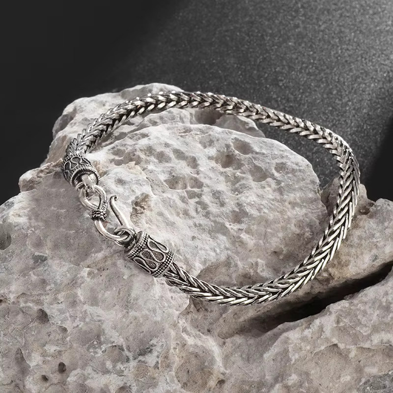 SAY Kettenarmband, 925 Silber, Vintage, Unisex - Bild 2