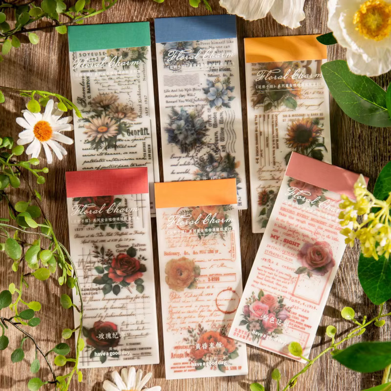 30 Blatt Vintage Botanisches Manuskriptpapier mit handgezeichneten Kräutern in Multicolour für dein Tagebuch, Scrapbook und DIY Bastelprojekte - Bild 1