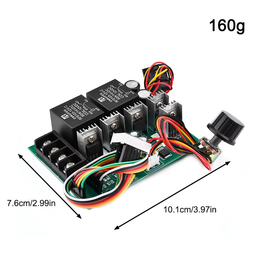 Gaqqee PWM DC-Motorgeschwindigkeitsregler Motorantriebsmodul 10-50V 40A mit Vorwärts- und Rückwärtsbetrieb - Bild 2