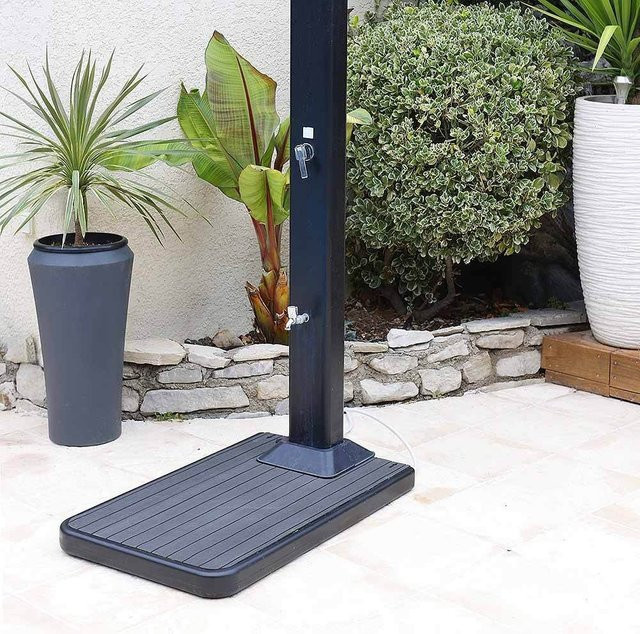 Ubbink Solaris 2 in 1 Bodenplatte für Solar Gartendusche in Anthrazit - Bild 1
