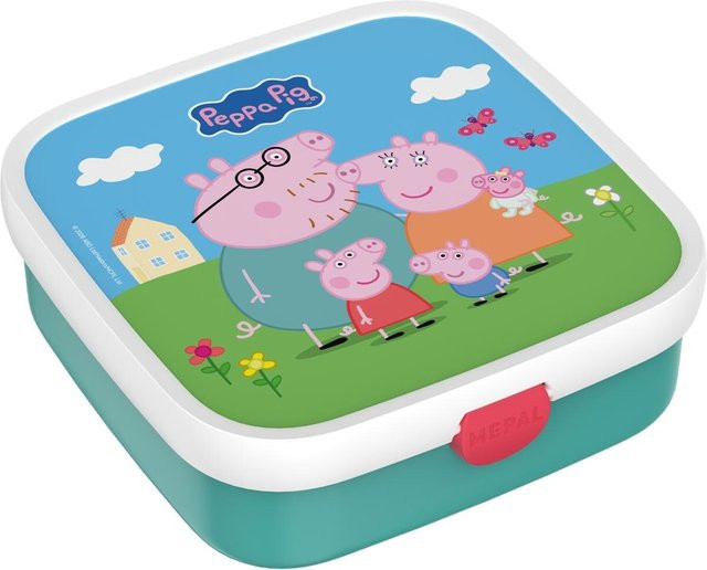 Mepal Brotdose Campus XL Multicolour mit Trennfächern und Besteck, B/T/H: 18,4 x 18,2 x 6,5 cm - Bild 1