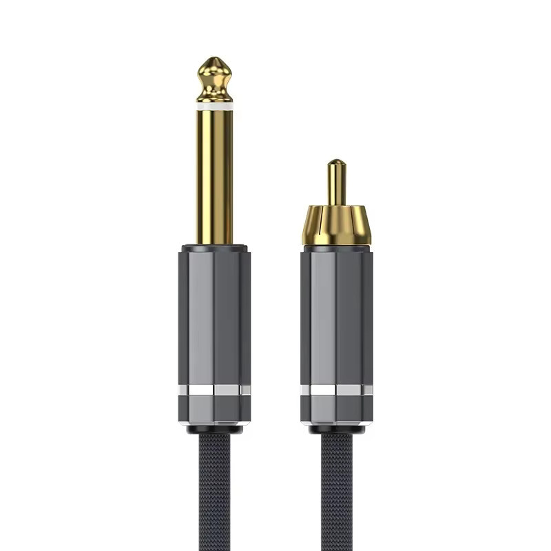 RCA auf 6,35 mm Audiokabel in Grau für Mixer und Audiogeräte - Bild 3