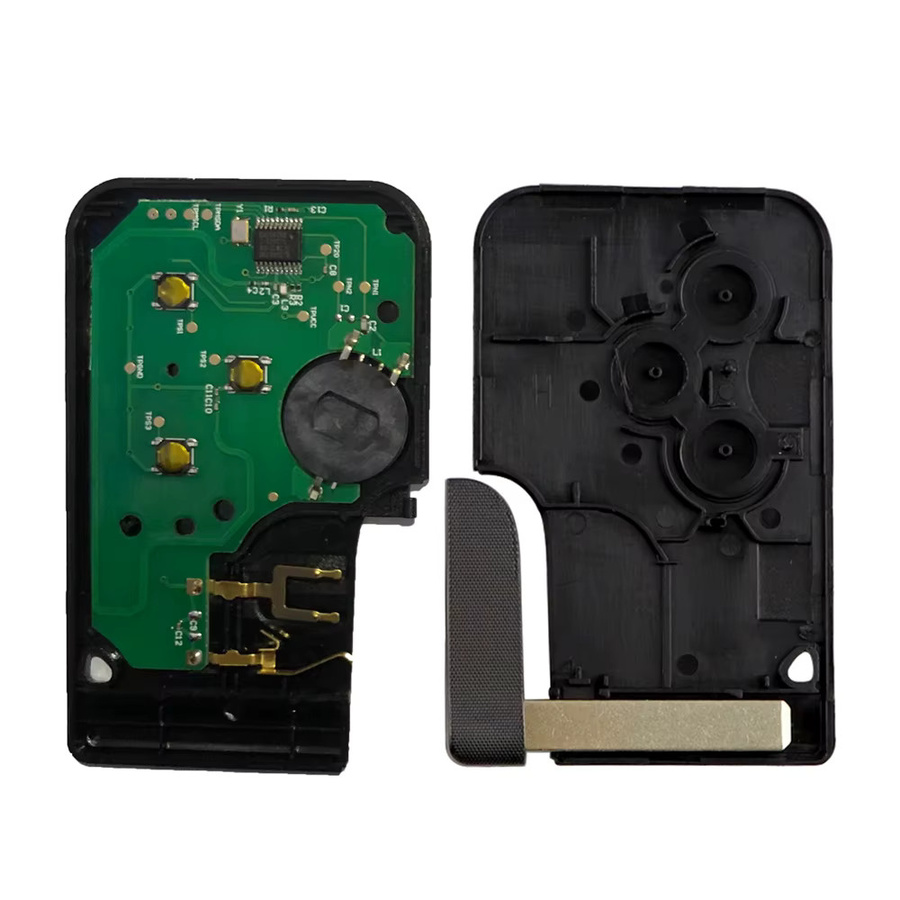 YIQIXIN 433 MHz Autoschlüssel Fernbedienung für Renault Megane 2 3 Scenic II Grand Clio Logan Smart Card Fob ID46 PCF7947 Chip Schwarz - Bild 3