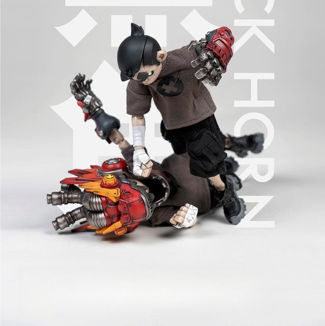 Bandai Spot D_one Black Horn Dragon, bewegliche Puppe, 1/12 - Bild 1