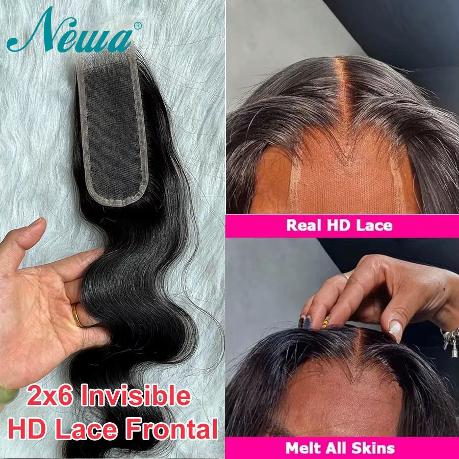 Newa Hair HD-Spitzenverschluss Echthaar 2x6, Damen - Bild 3