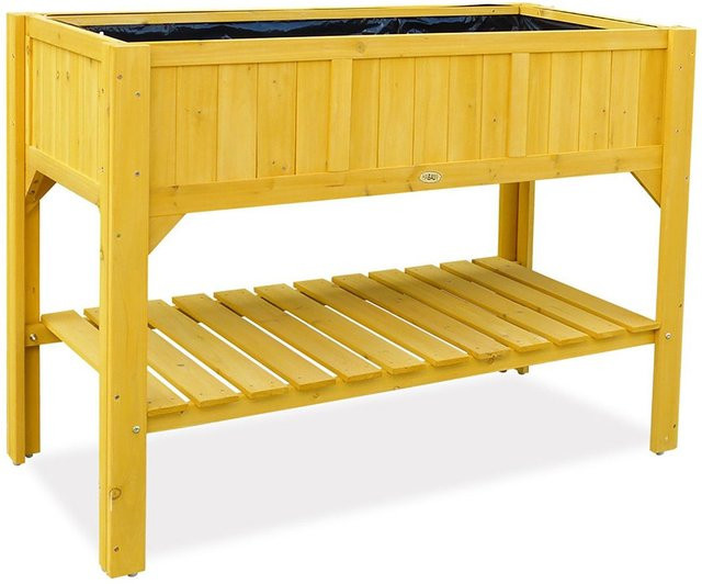 HABAU Hochbeet mit Ablage aus Holz in Natur/Braun - Bild 1