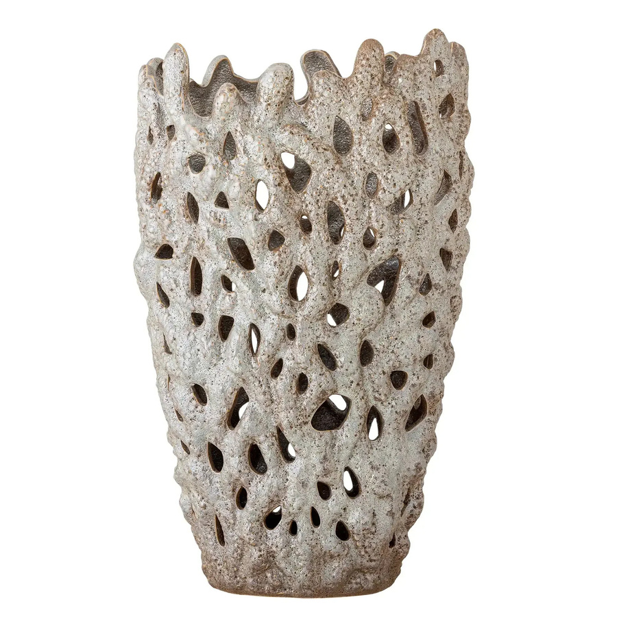 Bloomingville Vase Eunice aus Keramik in Weiß, Höhe: 37 cm - Bild 1