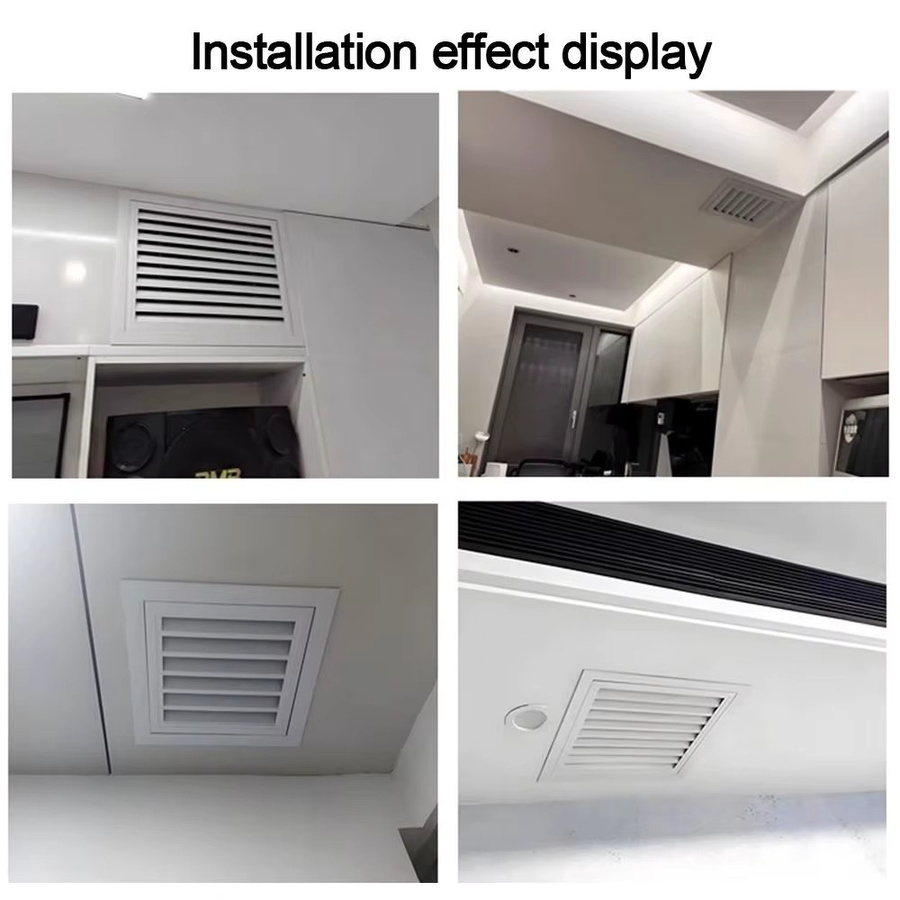 Quadratisches Lüftungsgitter aus Aluminiumlegierung mit Mesh-Gable-Entlüftung in Weiß für die Decke - Bild 2