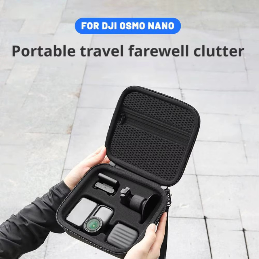 DJI OSMO Nano Action-Kamera Hartschalen-Tragetasche in Schwarz, stoßfeste Schutzbox für Reisen - Bild 3