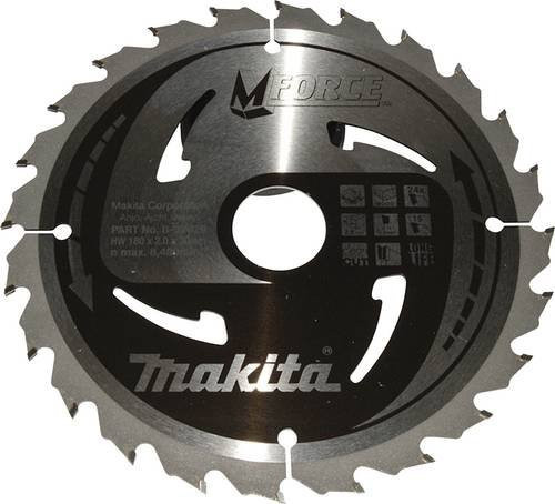 Makita M-FORCE Kreissägeblatt Silber, Durchmesser: 180 mm, Bohrung: 30 mm, 24 Zähne - Bild 1