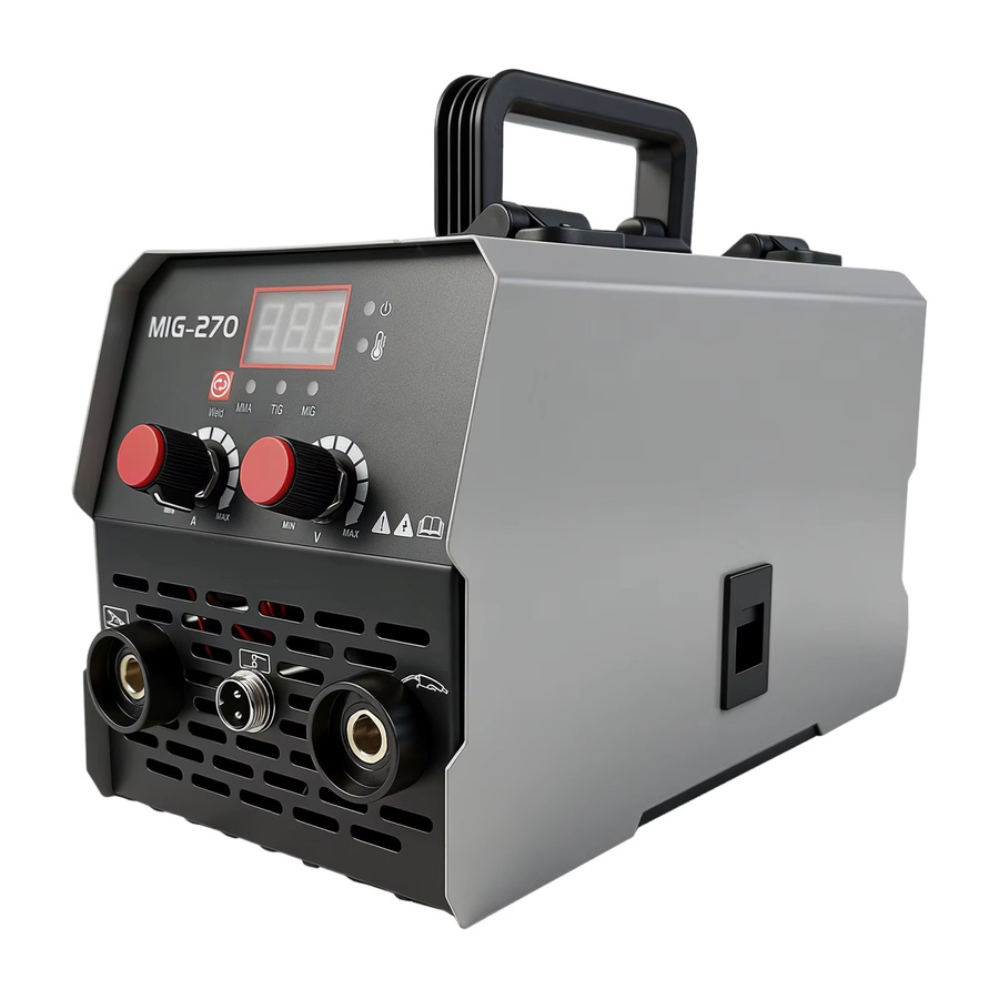 Podofo TIG 3-in-1 MIG270 Inverter-Schweißgerät, gasloses Multi-Prozess MMA MIG TIG Schweißgerät mit LED-Anzeige in Grau - Bild 7