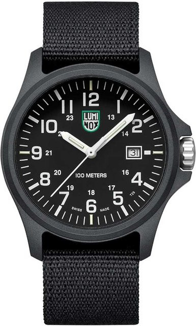 Luminox Herrenuhr, Quarz, Kunststoff, 43 mm, Textil/NATO, Schwarz, 10 ATM - Bild 1