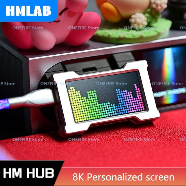 HMLAB ZNEO USB-Hub mit 5 Ports aus Aluminiumlegierung in Schwarz, 8K Auflösung und unabhängiger Stromversorgung für Computer, Tastatur und Maus - Bild 1