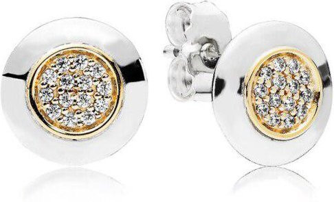YIRAN Jewelry Ohrstecker 925 Silber, Gold, Zirkonia, Damen - Bild 1