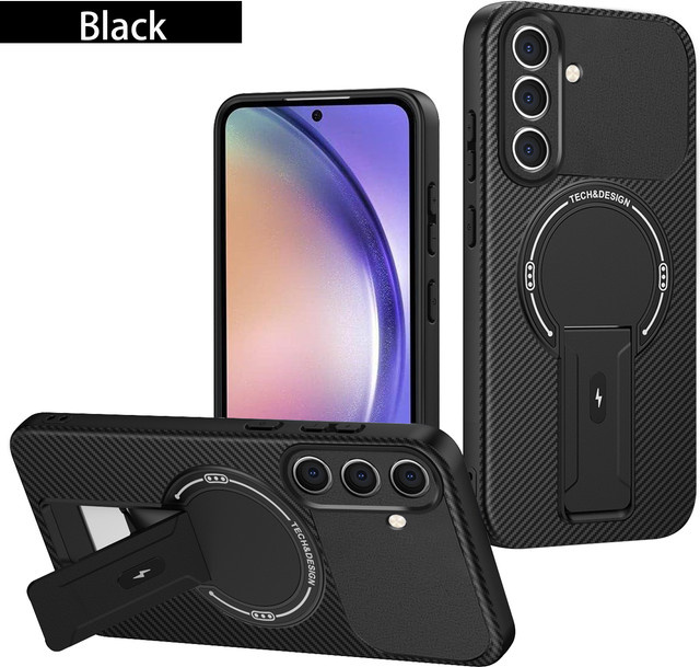 Magnetische Handyhülle für Samsung Galaxy A15 A16 A25 A26 A17 A35 A55 A36 A56 in Schwarz - Bild 1