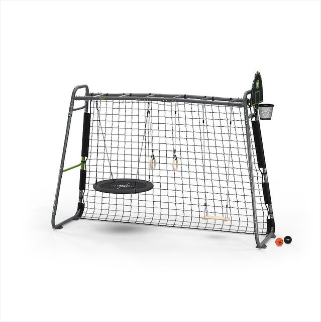 EXIT GetSet Monkeybar MB305 Outdoor-Spielzeug Grau mit Fußballtor, Basketballkorb und Turnringen - Bild 1
