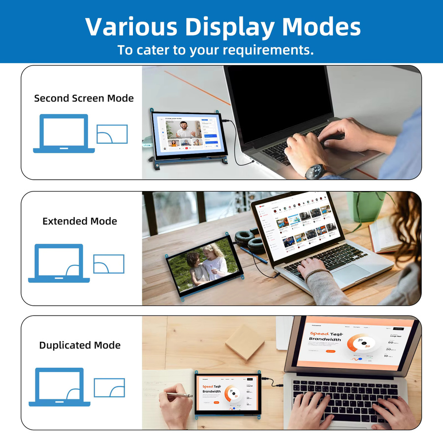 Raspberry Pi 7-Zoll IPS TFT LCD HDMI Touchscreen-Monitor mit einer Auflösung von 1024 x 600 Pixeln - Bild 2