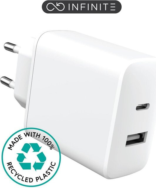 eSTUFF INFINITE USB-C Ladegerät Weiß EU-Stecker - Bild 1