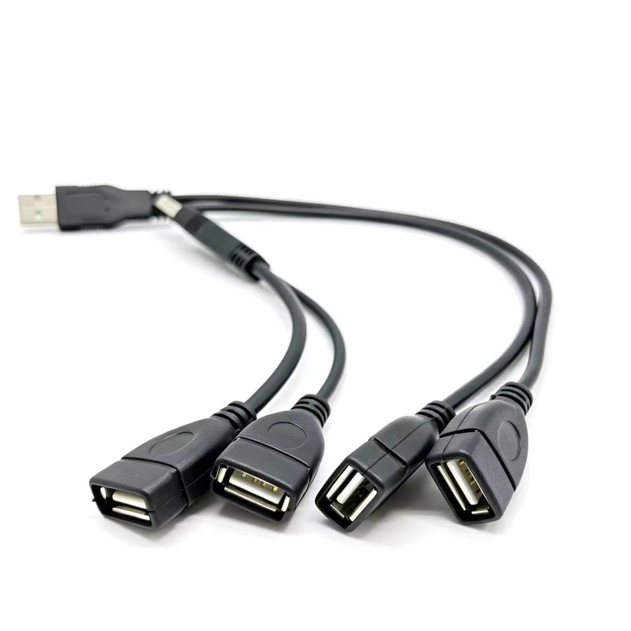 EOENKK USB 1-zu-2 Y-Splitter Daten- und Stromadapter in Schwarz - Bild 2