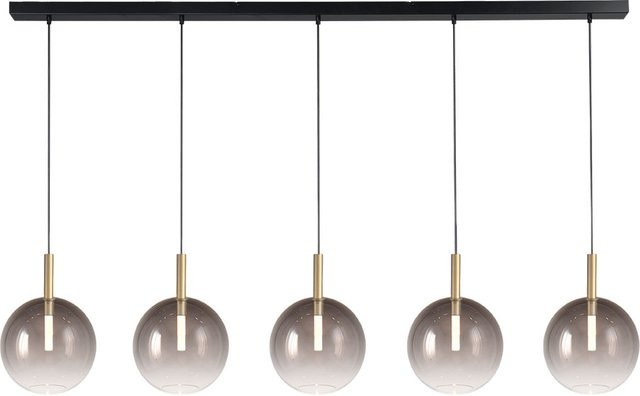 Masterlight Lido LED-Pendelleuchte 5-flammig in Gold und Rauchglas - Bild 1