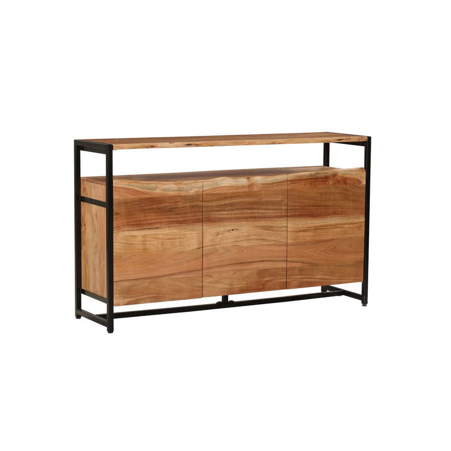 DELUKE Sideboard BJORN aus Akazienholz in Natur mit Soft-Close-Schubladen, B/T/H: 87 x 42 x 145 cm - Bild 2