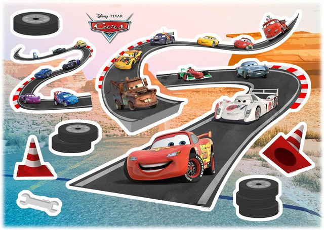 Komar Deko-Sticker Cars Track, bunt, B/H: 50 x 70 cm - Bild 1