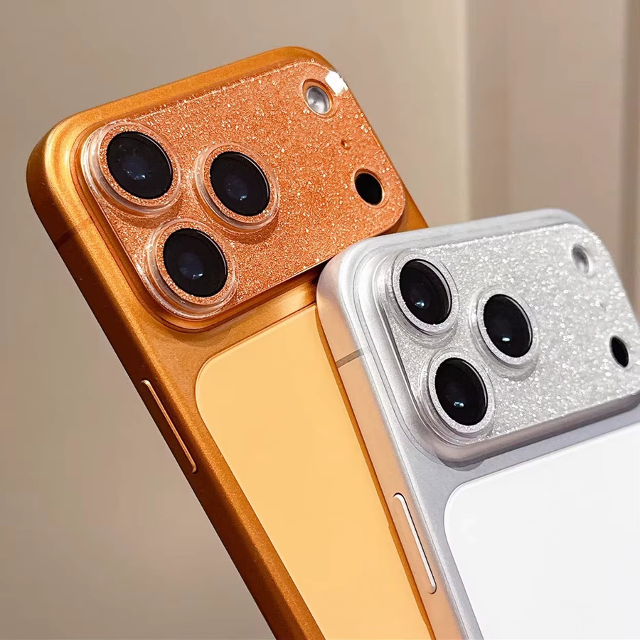 Kristall Laser Regenbogen Aurora Objektiv Schutzglas 9H für iPhone 17 16 15 Pro Max Plus in Multicolour/Silber - Bild 5