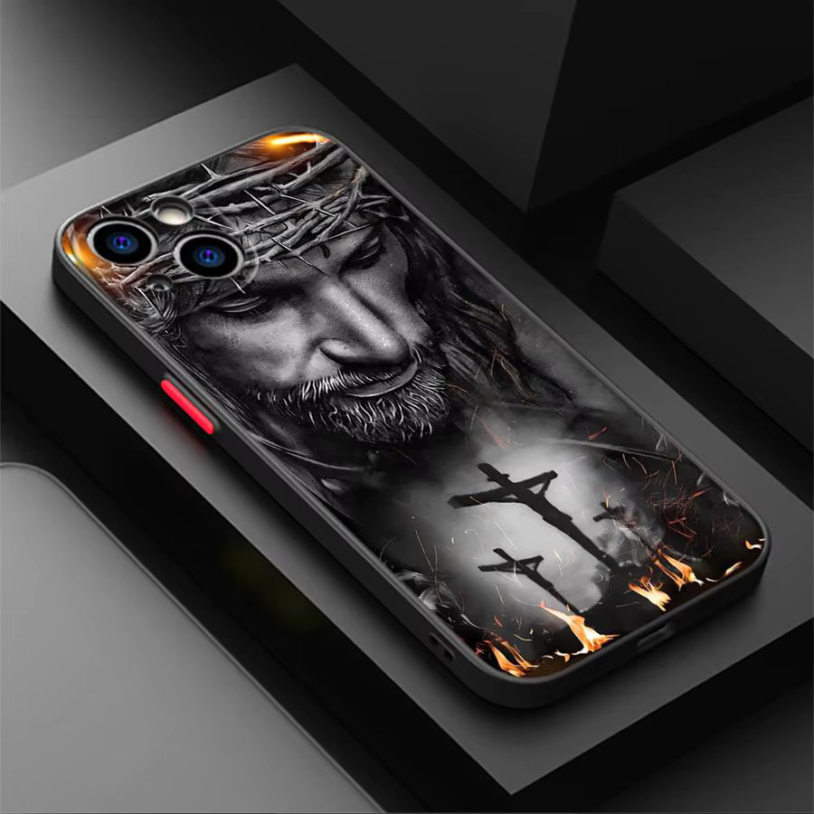 Jesus Design Kombiniertes Funda Handyhülle für iPhone Modelle in Mehrfarbig - Bild 3