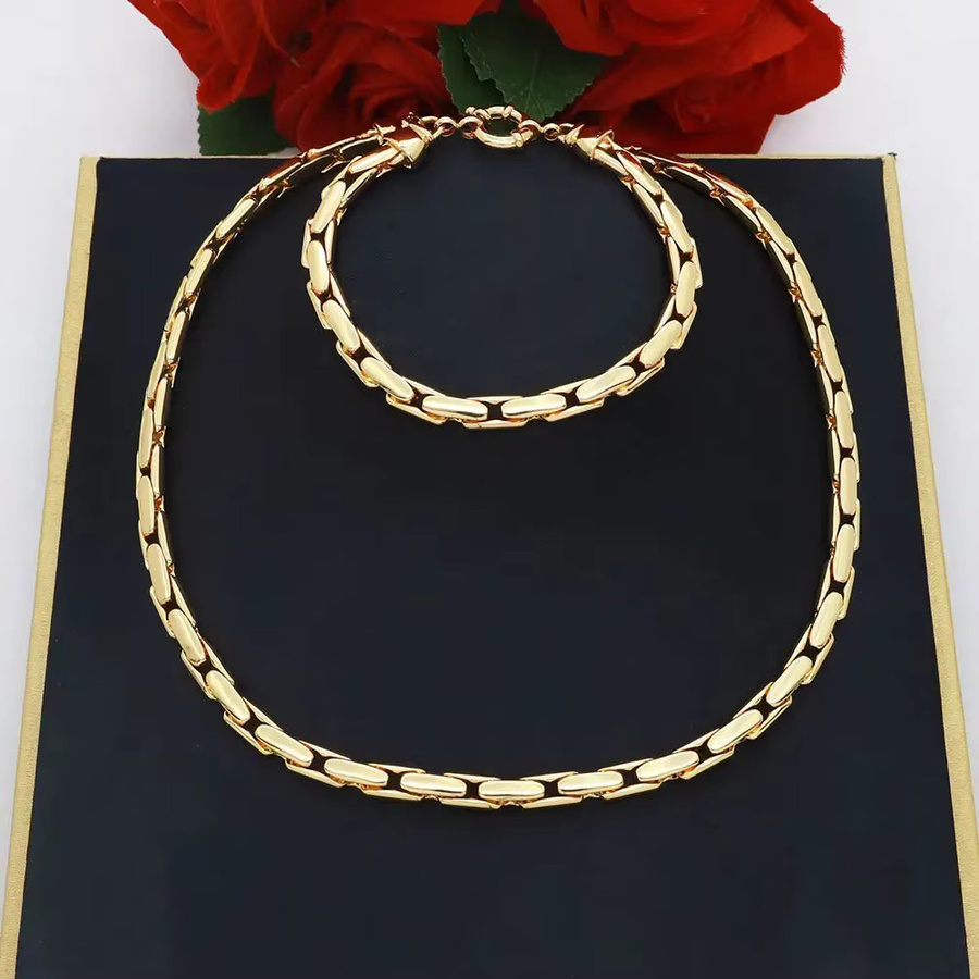 TSROUND Halskette, Messing, Gold, 45 cm, Damen - Bild 2