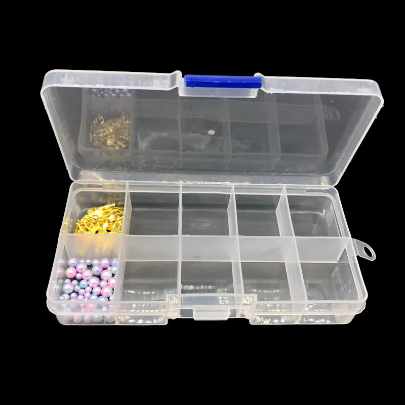 JEARLYU Schmuck-Organizer, 10-Fächer, durchsichtiger Kunststoff, Unisex - Bild 2