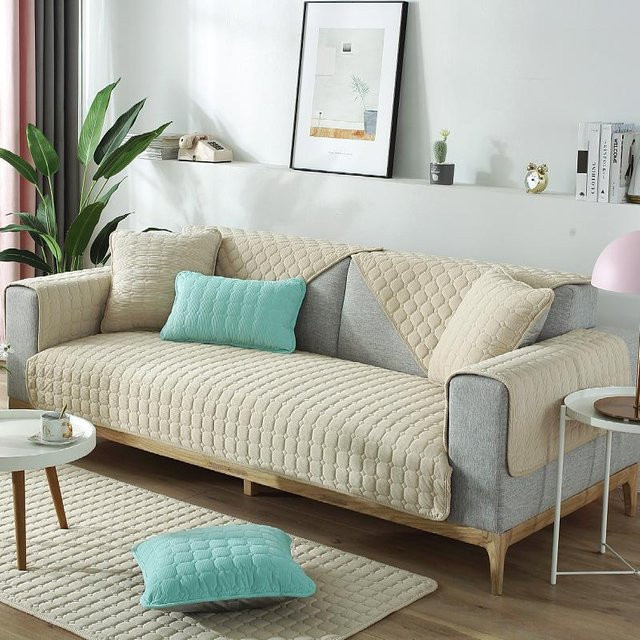 Moderner Cord-Sofabezug für Ecksofas und L-förmige Couch mit floralem Muster von Your Warm Home, Breite: 160 cm - Bild 1