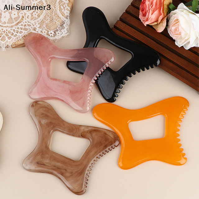 Y1A Gua Sha Massagegerät aus Kunstharz, Gesicht und Körper, Unisex - Bild 1