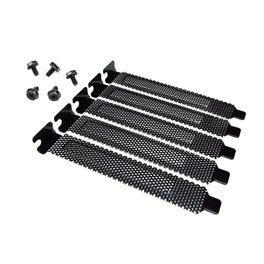Abay PCI Slot Abdeckung Staubfilter aus hartem Stahl in Schwarz, 5 Stück für Desktop PC Belüftung - Bild 2