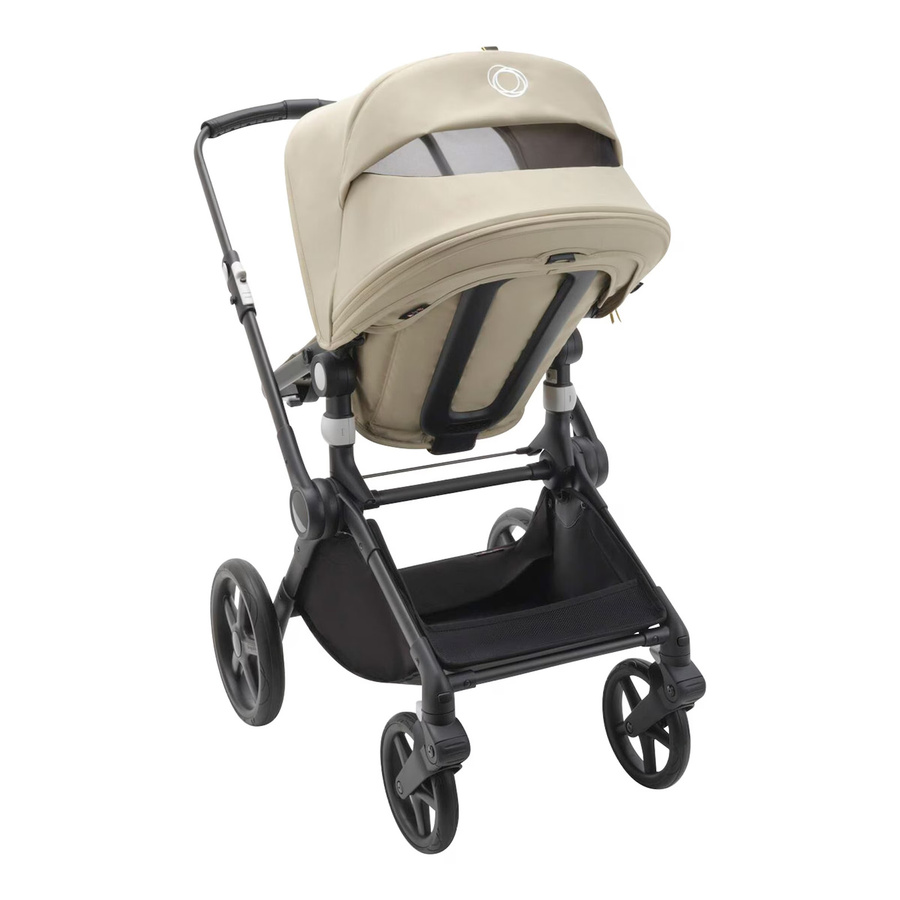 Bugaboo Cub Kombikinderwagen Trio-Set in Schwarz und Beige mit Sportsitz, Babywanne, Babyschale und Getränkehalter - Bild 2