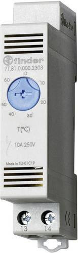 Finder Vari-Thermostat Schaltschrankheizungs-Thermostat 7T.81.0.000.2303 250 V/AC 1 Schließer für DIN-Schiene, Weiß/Blau, B: 17,5 mm, T: 88,8 mm, H: 47,8 mm - Bild 1