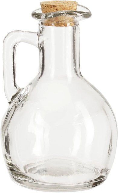 Relaxdays 2er Set Öl- und Essigkannen aus Glas in Transparent mit Korken, Höhe: 11,5 cm, Breite: 7,5 cm - Bild 1
