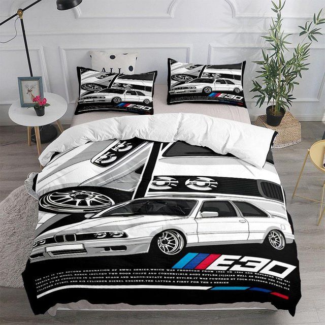 Personalisiertes Vincent Car Bettwäsche-Set mit Bettbezug und Kissenbezug, B/H: 173 x 218 cm - Bild 1