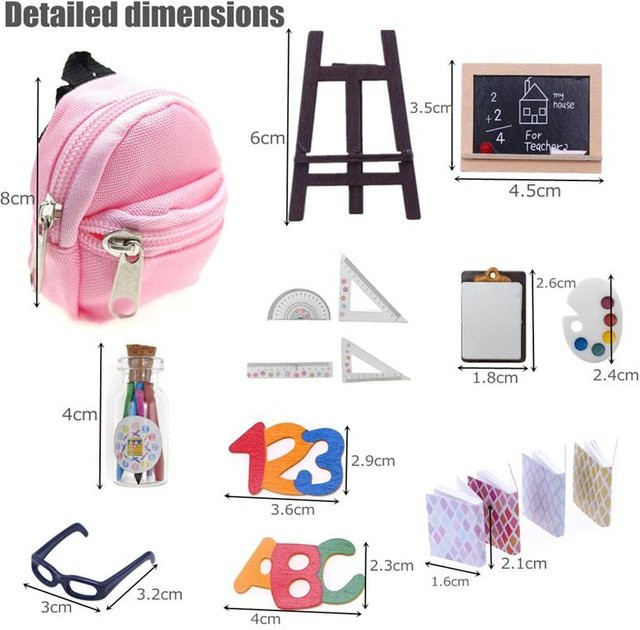 Binchi Outdoor Product Miniatur-Schulranzen-Kombinationsset, 1-teiliges Set, ab 14 Jahren - Bild 1