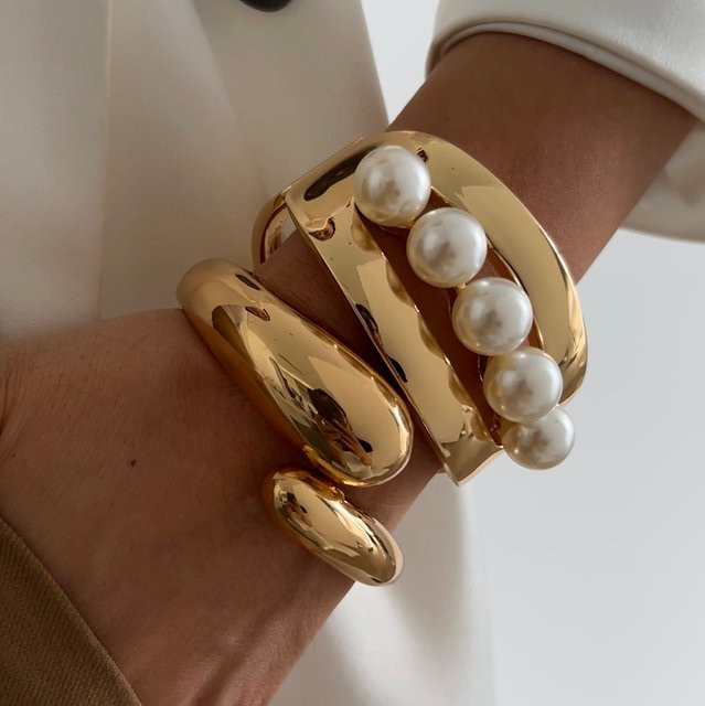 Ingemark Armreifen, Gold, Vintage, Damen - Bild 1