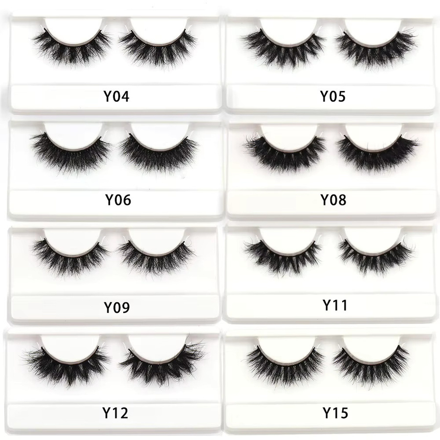 LEHUAMAO Falsche Wimpern, 5D Nerz, D-Curl, Wispy-Streifen - Bild 4