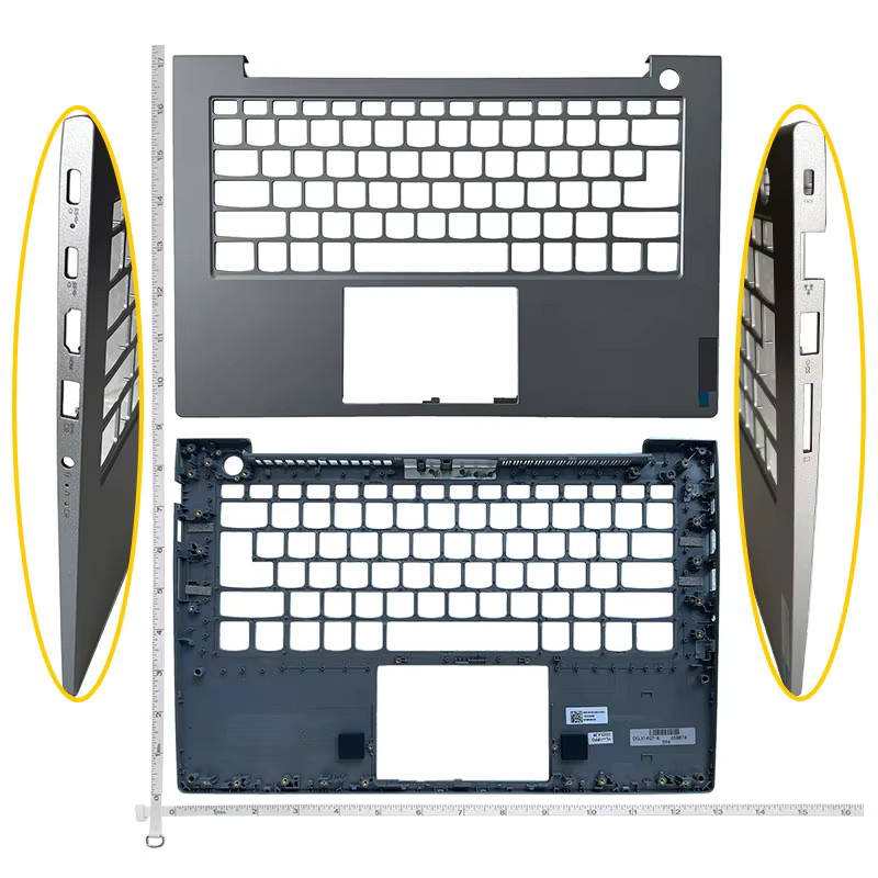 Lenovo Thinkbook 14 G2 / G3 Ersatzteil-Set in Grau bestehend aus LCD-Hinterabdeckung, vorderer Lünette, Scharnieren, Kabeln, Handballenauflage und Boden - Bild 2