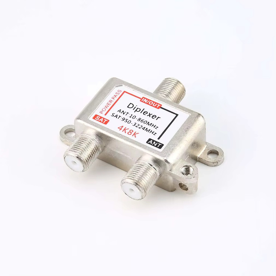 OEING 2 in 1 Satellite Splitter Diplexer für 4K und 8K TV Signal Trennung in Weiß und Silber - Bild 3
