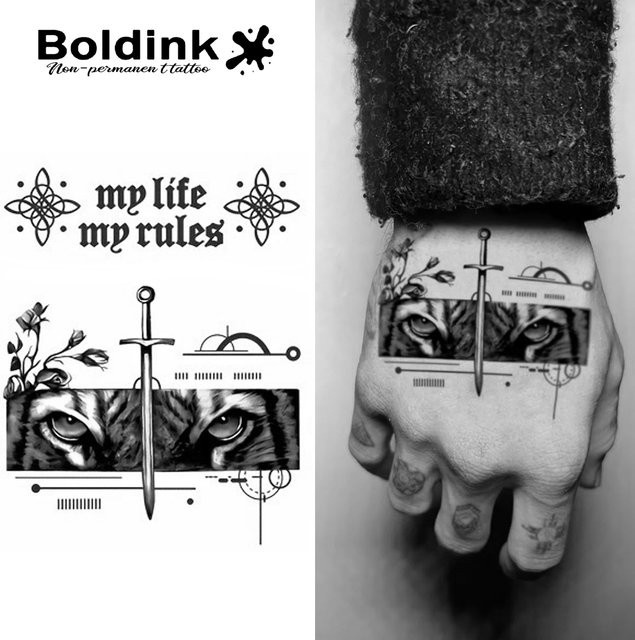 Boldink Go One's Own Way Temporäres Tattoo, Unisex, wasserfest - Bild 1