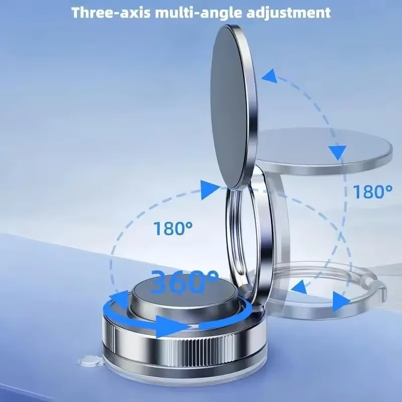 VYOPBC Magnetische MagSafe Autohalterung mit Saugnapf und 360 Grad Rotation, verstellbare und faltbare Handyhalterung für das Auto, Schwarz - Bild 6