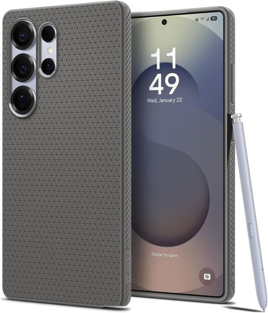 Spigen Liquid Air Schutzhülle für Samsung Galaxy S25 Ultra in Grau Marmor - Bild 1