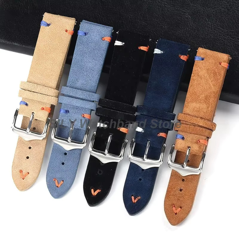Uhrenarmband Leder, Wildleder, Bunt, Unisex - Bild 2