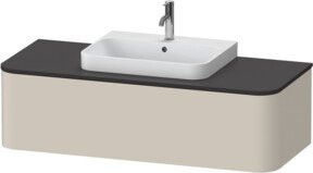 Duravit Waschtischunterschrank Happy D.2 Plus ohne Aufsatz, Beige, Tau matt, B: 130 cm, H: 35,4 cm, T: 55 cm - Bild 1