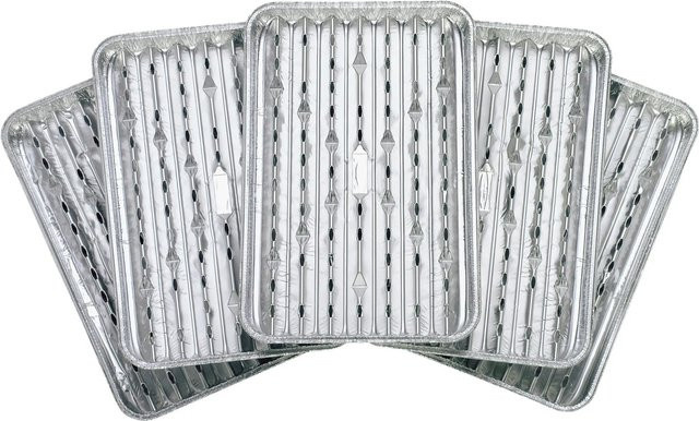 Eckige Grillschale in Silber - Bild 1