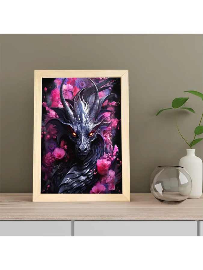 Evershine Kreuzstich-Set Drache in Multicolour, 11ct Stickerei-Set mit Stoff und Zubehör für deine Handarbeit - Bild 3