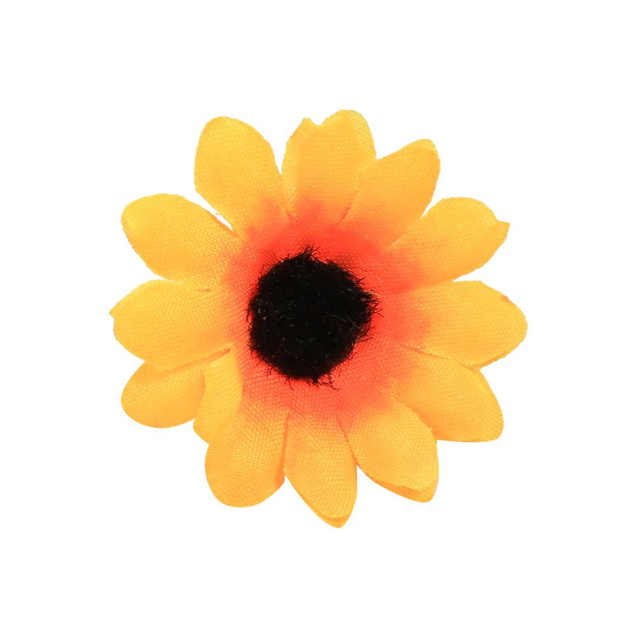 100 Stück Künstliche Stoffblumenköpfe in 11 Farben als Gänseblümchen und Gerbera für deine DIY Dekoration und Hochzeit von Painter, Orange - Bild 2
